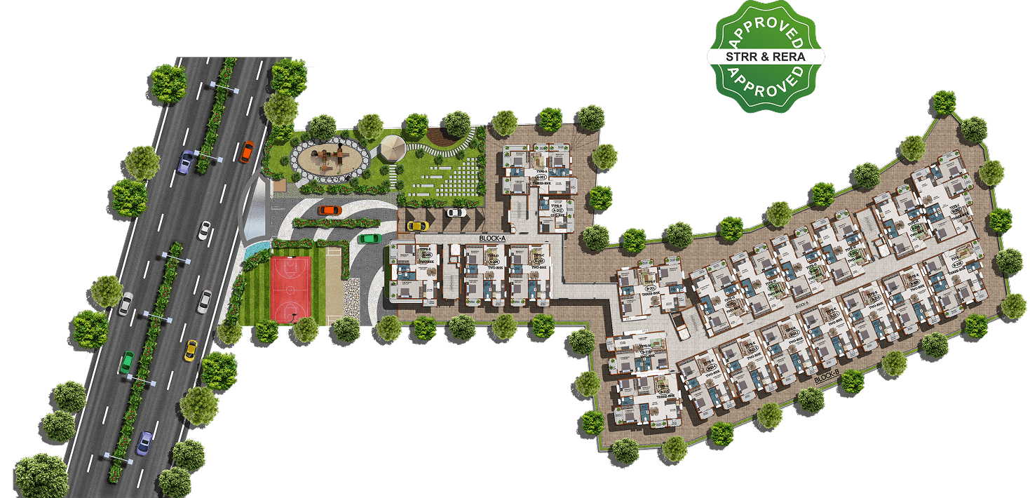 Royal Nest master plan / site layout
